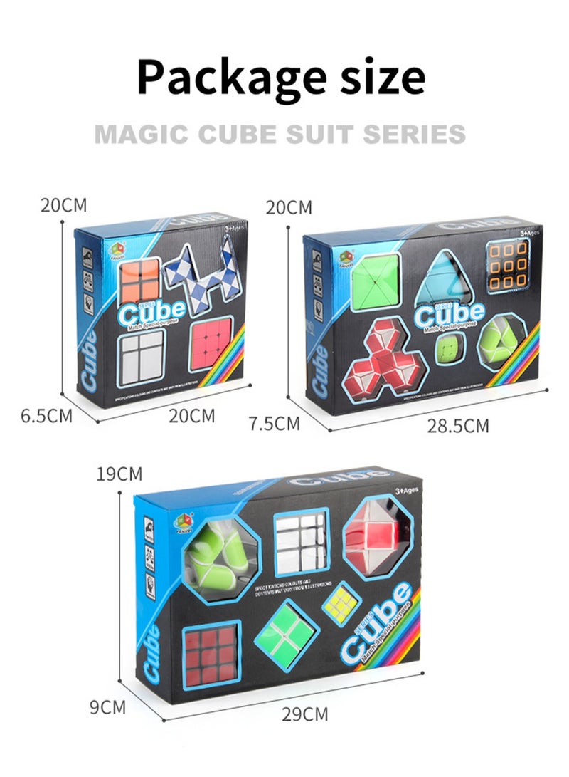 Rubik's Cube Ruler Series Gift Box Set Two- and Three-Order Mirror Rubik's Cube Children's Science Educational Toys (NO.FX7759 Rubik's Cube Set) - Image 3